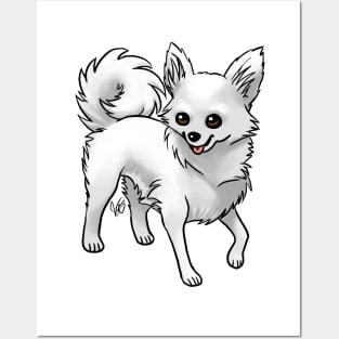 Dog - Chihuahua - Long Haired - White Posters and Art